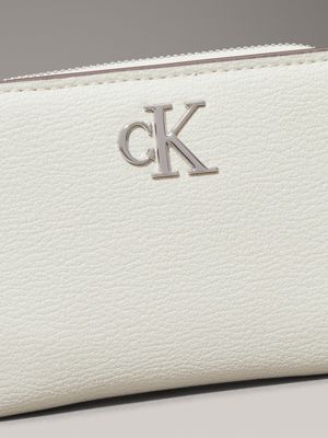 silver birch logo zip around wallet for women calvin klein jeans