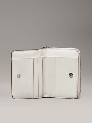 portafoglio con zip integrale e logo silver birch da donne calvin klein jeans