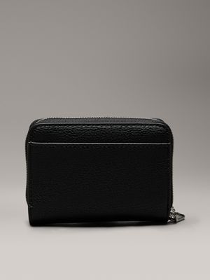 portefeuille zippé avec logo black pour femmes calvin klein jeans