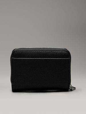 black logo zip around wallet for women calvin klein jeans