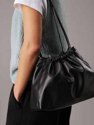 black beauty drawstring shoulder bag for women calvin klein jeans