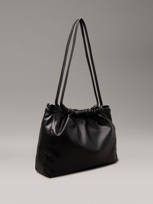sac bandoulière à cordon de serrage black beauty pour femmes calvin klein jeans