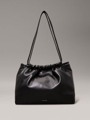 black drawstring shoulder bag for women calvin klein jeans