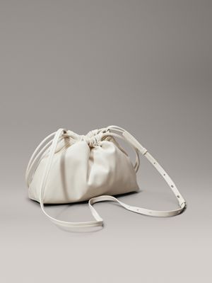 chalk gathered crossbody bag for women calvin klein jeans