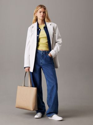 grey slim tote bag for women calvin klein