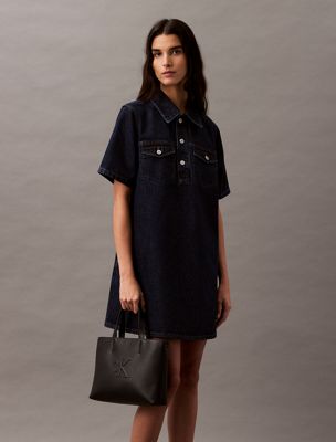 na black schultertasche mit logo-jacquardmuster für damen - calvin klein jeans