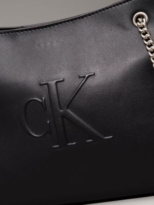 na black convertible shoulder bag for women calvin klein jeans