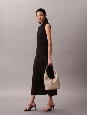 brown hobo bag voor dames - calvin klein