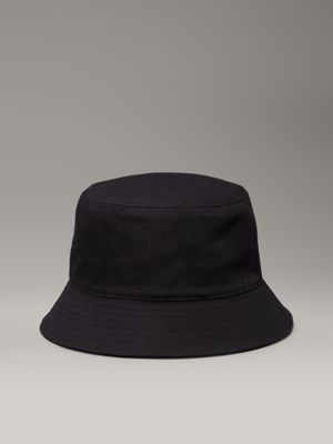 na black twill bucket hat for women calvin klein jeans