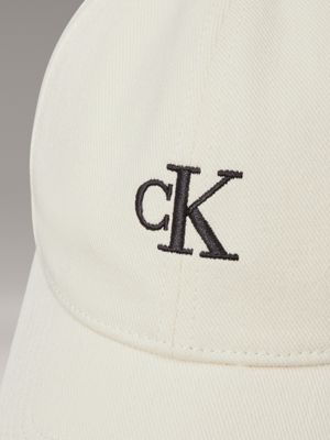 bone white twill logo cap for women calvin klein jeans