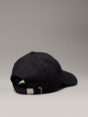 black czapka z daszkiem z logo z diagonalu dla kobiety - calvin klein jeans