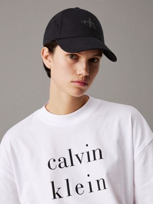 na black twill logo cap for women calvin klein jeans