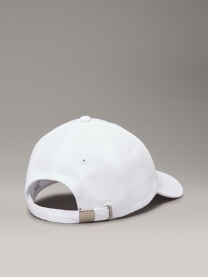 brilliant white twill logo cap for women calvin klein jeans