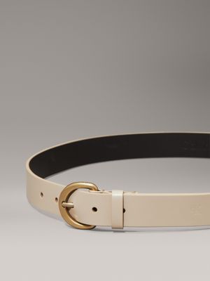 crockery/antique light gold leather belt for women calvin klein jeans