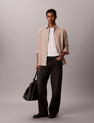 white supima cotton t-shirt for men calvin klein