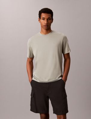 grey pima cotton t-shirt for men calvin klein