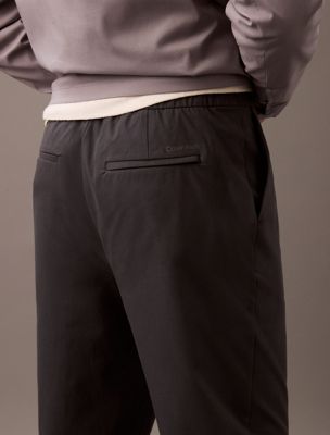 ebony technical stretch trousers for men calvin klein