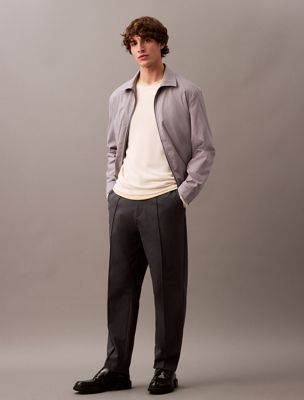 black technical stretch trousers for men calvin klein