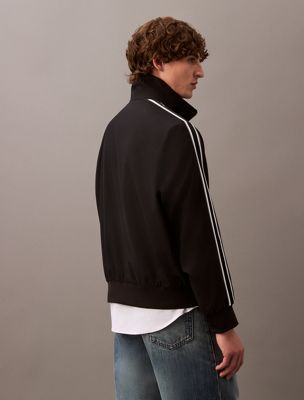 dark sapphire relaxed track jacket for men calvin klein