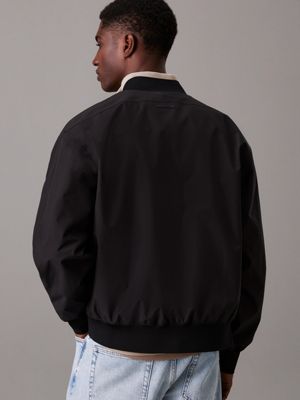 black tech bomber jacket for men calvin klein