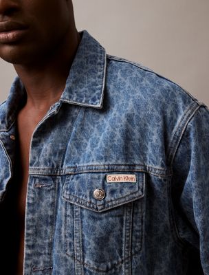 marquee 90's logo denim jacket for men calvin klein jeans