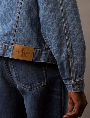 marquee 90's logo denim jacket for men calvin klein jeans