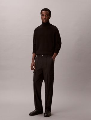 blue rechte bengaline cargobroek voor heren - calvin klein