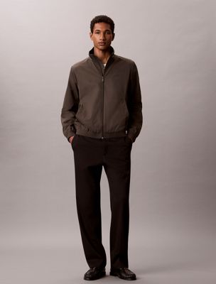 grey matte windbreaker jacket for men calvin klein