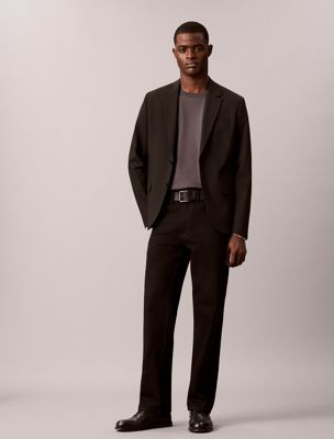 black textured stripe t-shirt for men calvin klein
