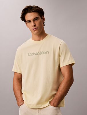 t-shirt relaxed avec logo white pour hommes calvin klein jeans