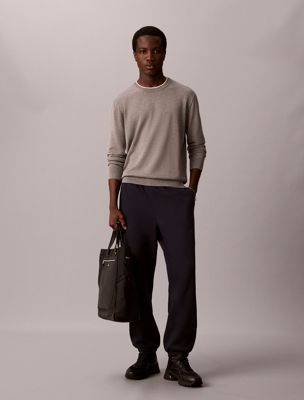 black fleece standard logo graphic joggers for men calvin klein