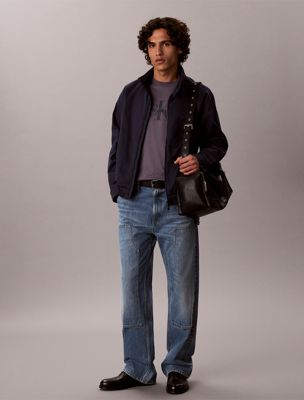 veste harrington à col montant blue pour hommes calvin klein