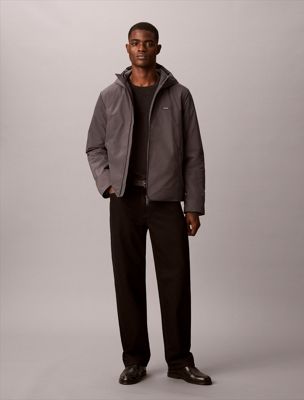 grey tech padded jacket for men calvin klein