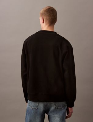 black double rib logo cardigan for men calvin klein jeans