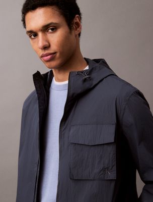 ombre blue super lightweight nylon jacket for men calvin klein jeans