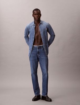 blue slim fit jeans voor heren - calvin klein jeans