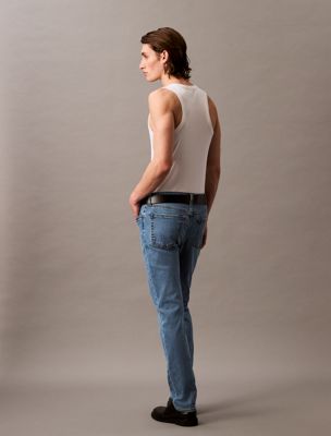 coastal blue slim jeans for men calvin klein jeans