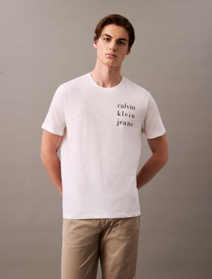 multi logo t-shirt for men calvin klein jeans