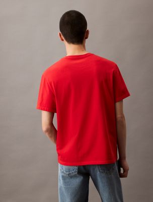 red alert classic sport logo t-shirt for men calvin klein jeans