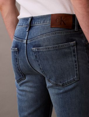 blue helium straight jeans for men calvin klein