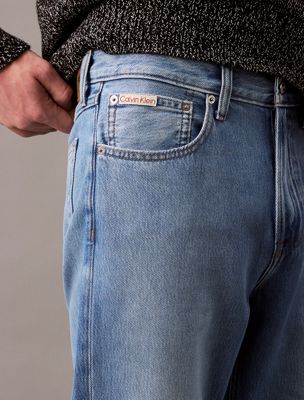 blue retrograde 90's straight jeans for men calvin klein jeans