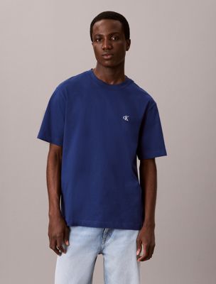 blue monogram t-shirt for men calvin klein jeans