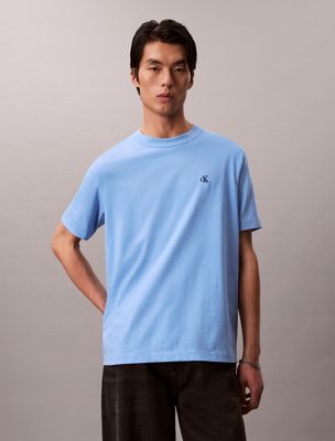 blue monogram t-shirt for men calvin klein jeans