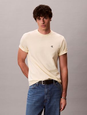yellow monogram t-shirt for men calvin klein jeans