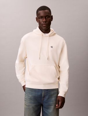 pink cotton terry monogram hoodie for men 