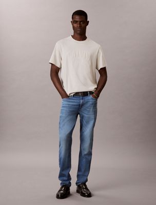 blue slim tapered jeans für herren - calvin klein jeans