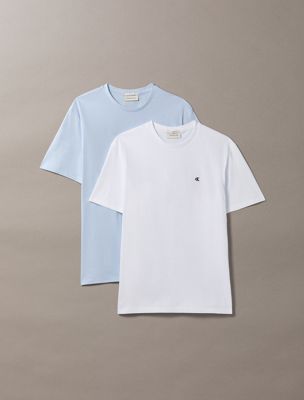 multi 2 pack cotton monogram t-shirts for men calvin klein jeans