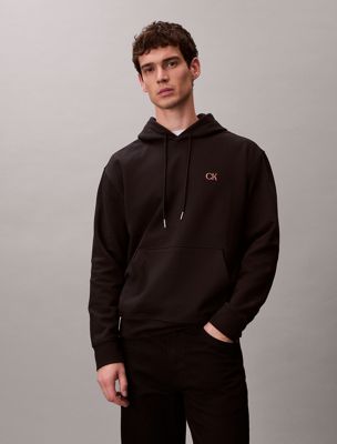 black graphic logo hoodie for men calvin klein jeans
