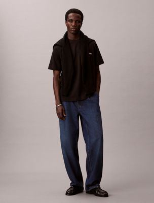 black chest pocket badge t-shirt for men calvin klein jeans