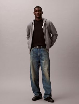 black koszulka z odznaką varsity dla mężczyźni - calvin klein jeans